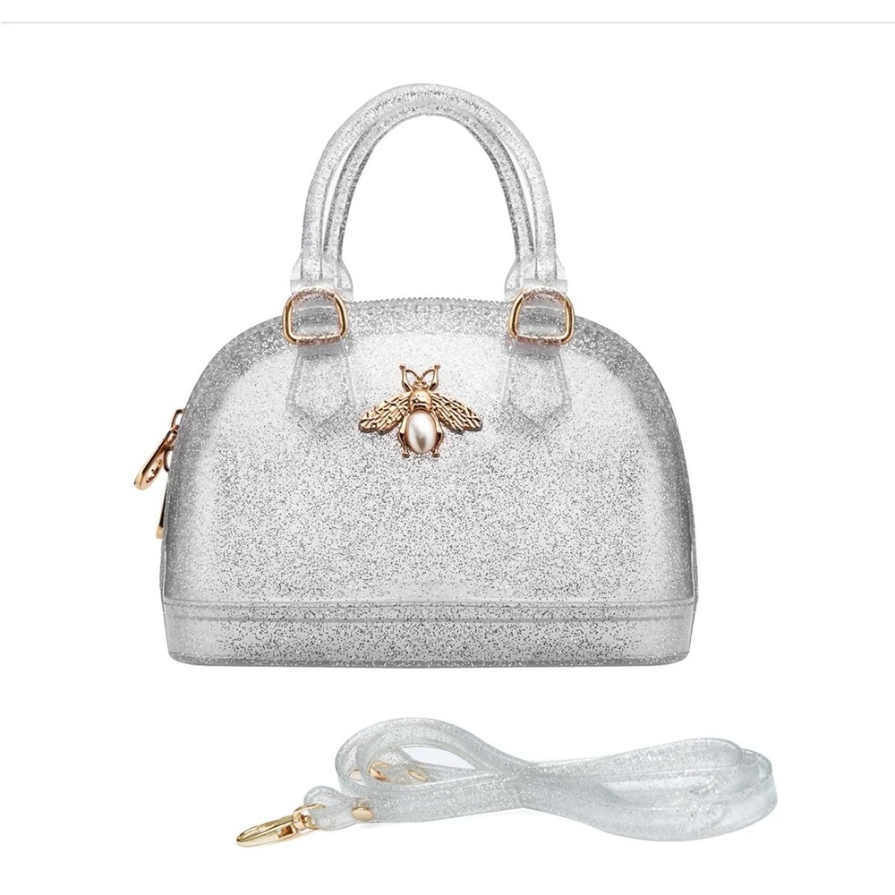 Doe a Dear Gold Bee Glitter Bowling Bag